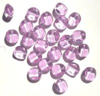 25 12mm Four-Sided Flat Round Alexandrite Glass Beads